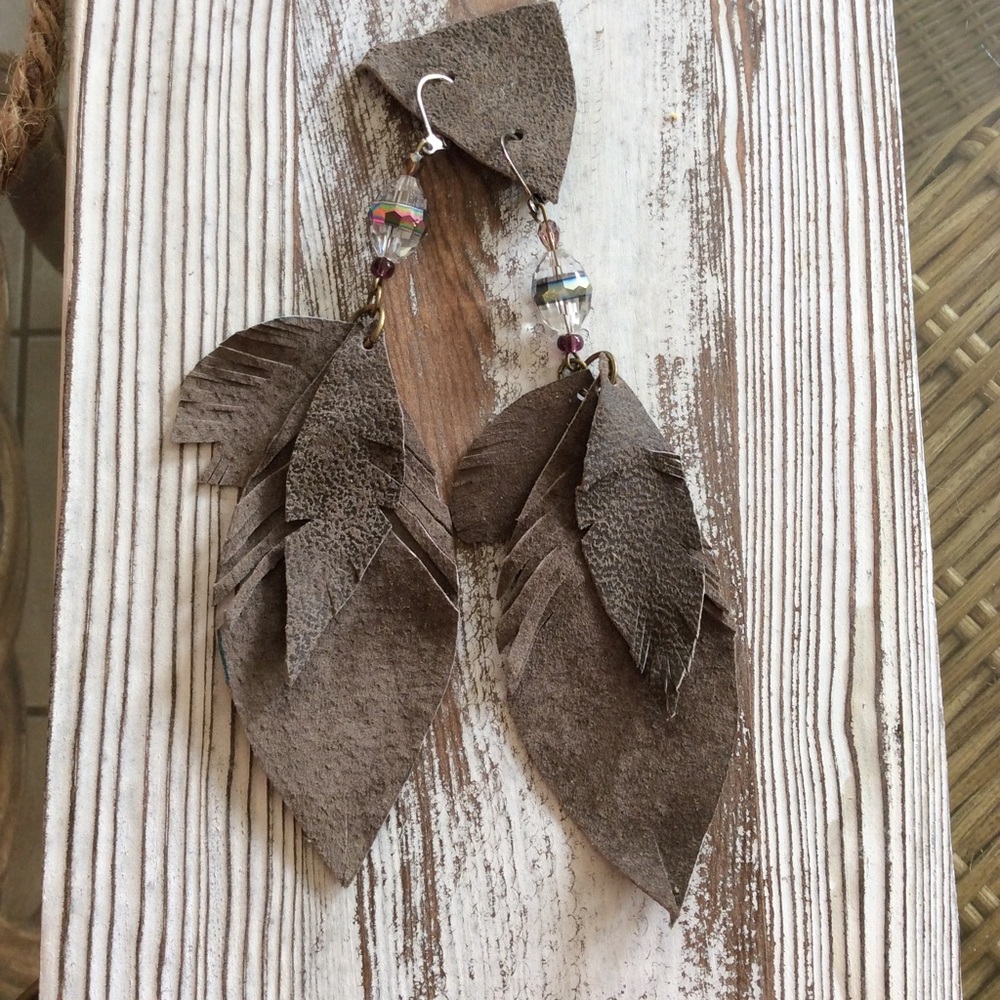 Leather earrings